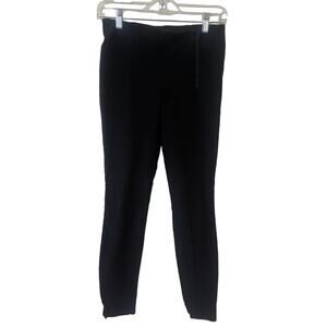 Theory Elastic Waist Black Straight Ankle Pant Sz 6